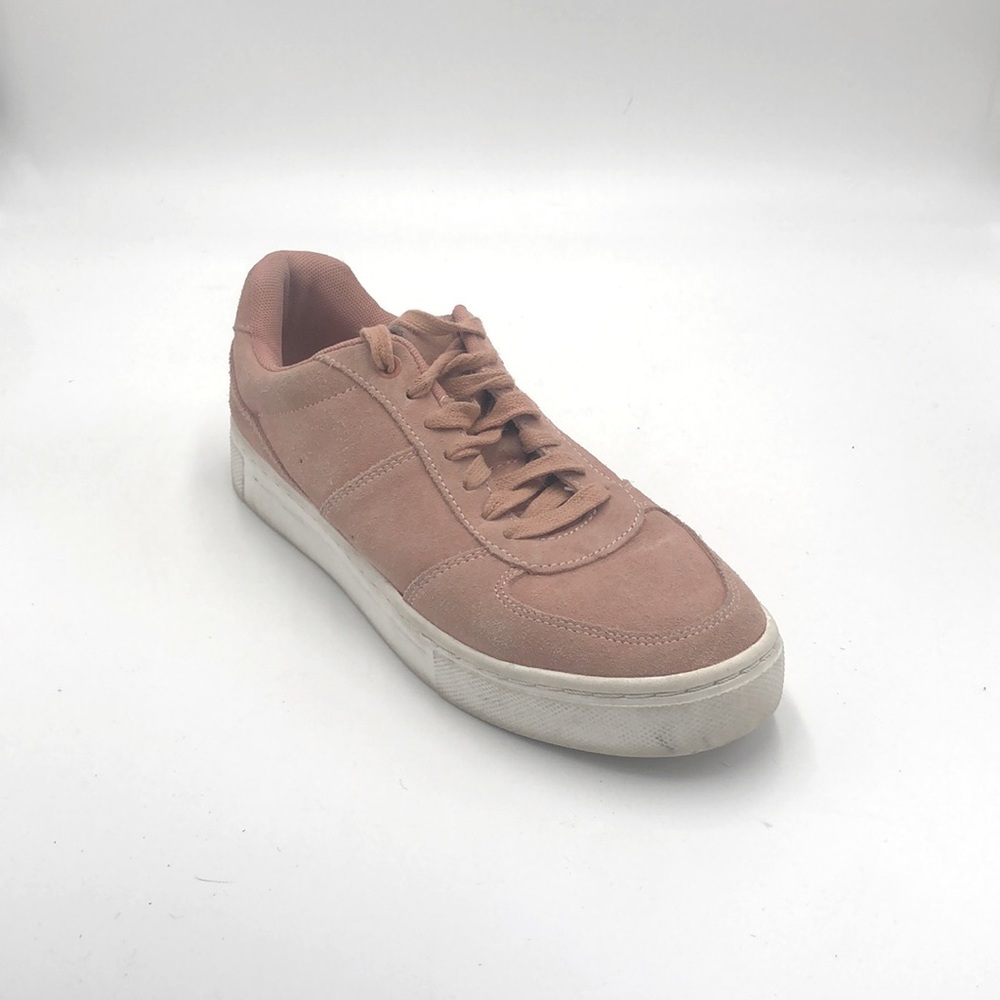 H&M Pink Suede Platform Sneakers